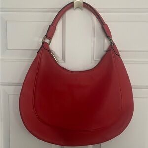 Brooks Brothers Red Leather Hobo Bag